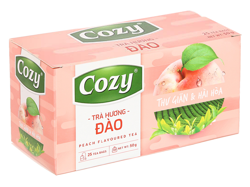 Trà Cozy hương đào 25 túi x 2g giá tốt tại Bách hoá XANH